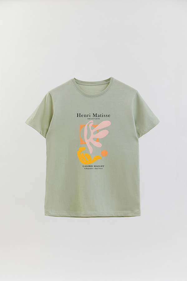 REMERA BASICA ESTAMPADA ART COLLECTION MATISSE CUT OUTS