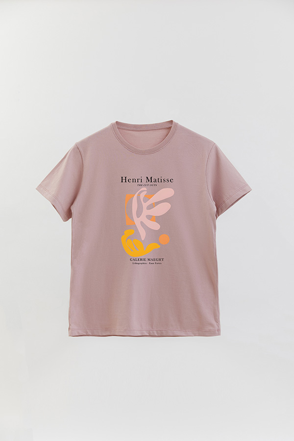 REMERA BASICA ESTAMPADA ART COLLECTION MATISSE CUT OUTS