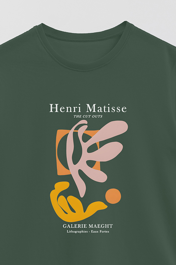 REMERA BASICA ESTAMPADA ART COLLECTION MATISSE CUT OUTS