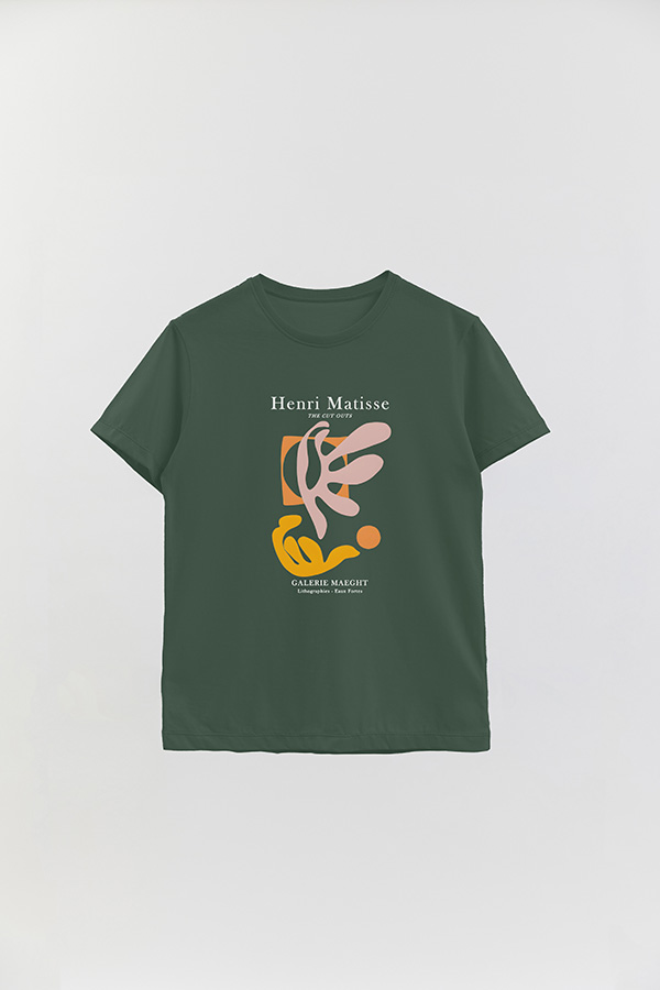 REMERA BASICA ESTAMPADA ART COLLECTION MATISSE CUT OUTS