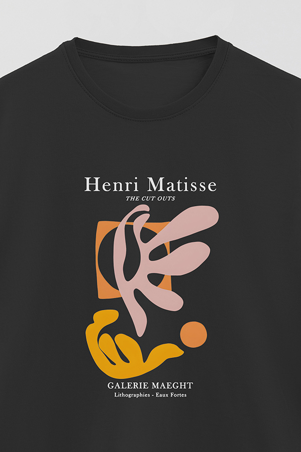 REMERA BASICA ESTAMPADA ART COLLECTION MATISSE CUT OUTS