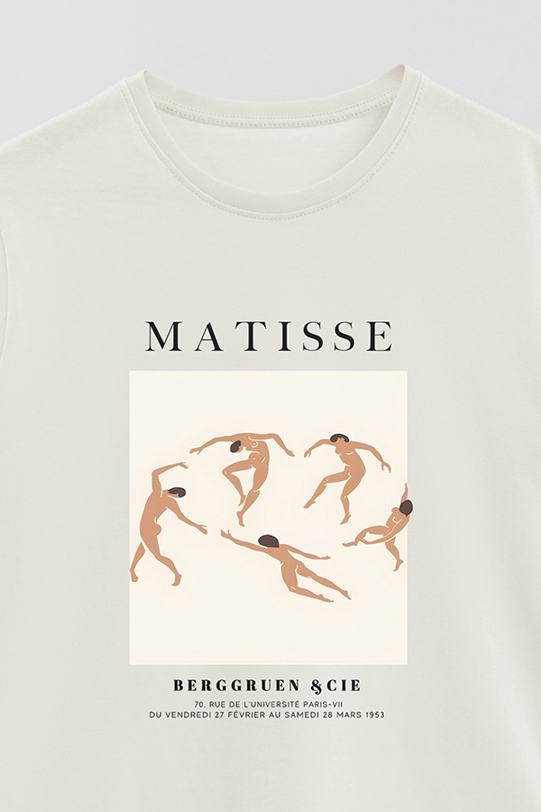 REMERA BASICA ESTAMPADA ART COLLECTION MATISSE BERGGRUEN