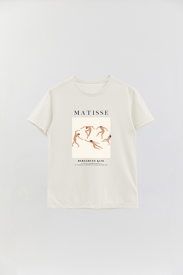 REMERA BASICA ESTAMPADA ART COLLECTION MATISSE BERGGRUEN