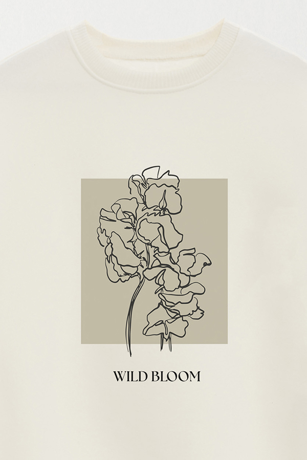 BUZO CREWNECK ESTAMPADO BT WILD BLOOM