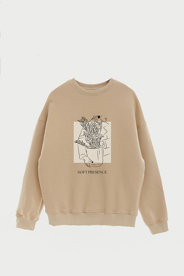 BUZO CREWNECK ESTAMPADO BT SOFT PRESENCE