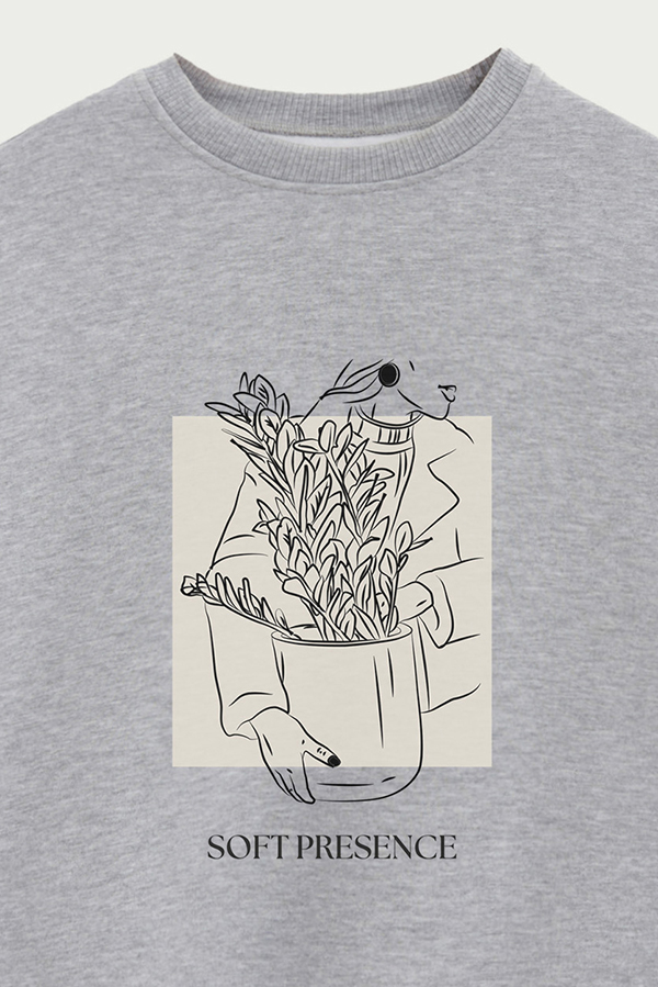 BUZO CREWNECK ESTAMPADO BT SOFT PRESENCE