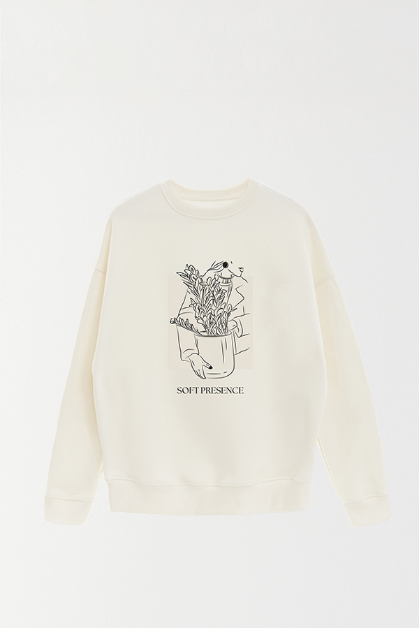 BUZO CREWNECK ESTAMPADO BT SOFT PRESENCE