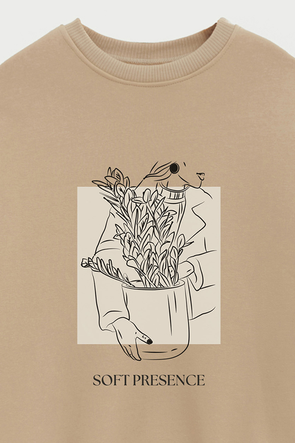 BUZO CREWNECK ESTAMPADO BT SOFT PRESENCE