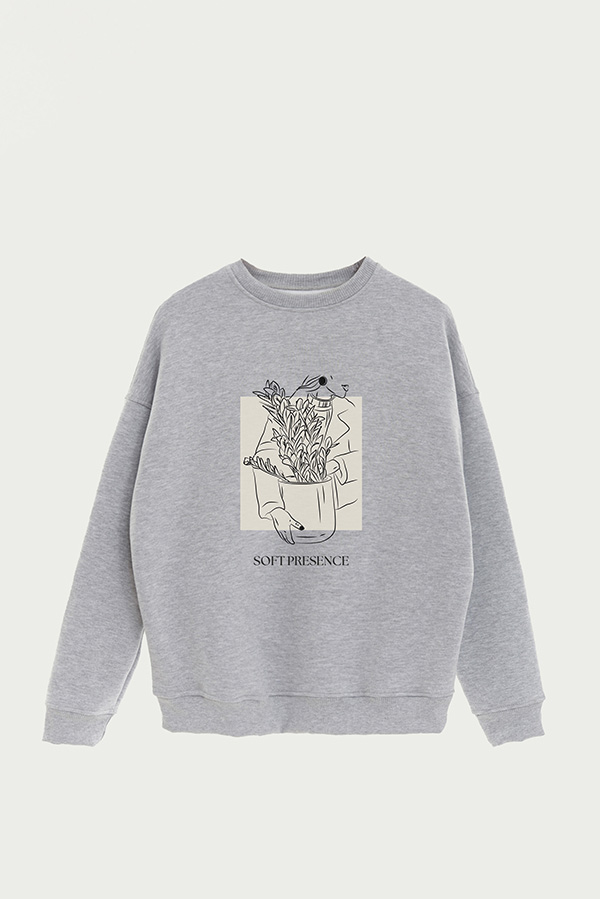 BUZO CREWNECK ESTAMPADO BT SOFT PRESENCE