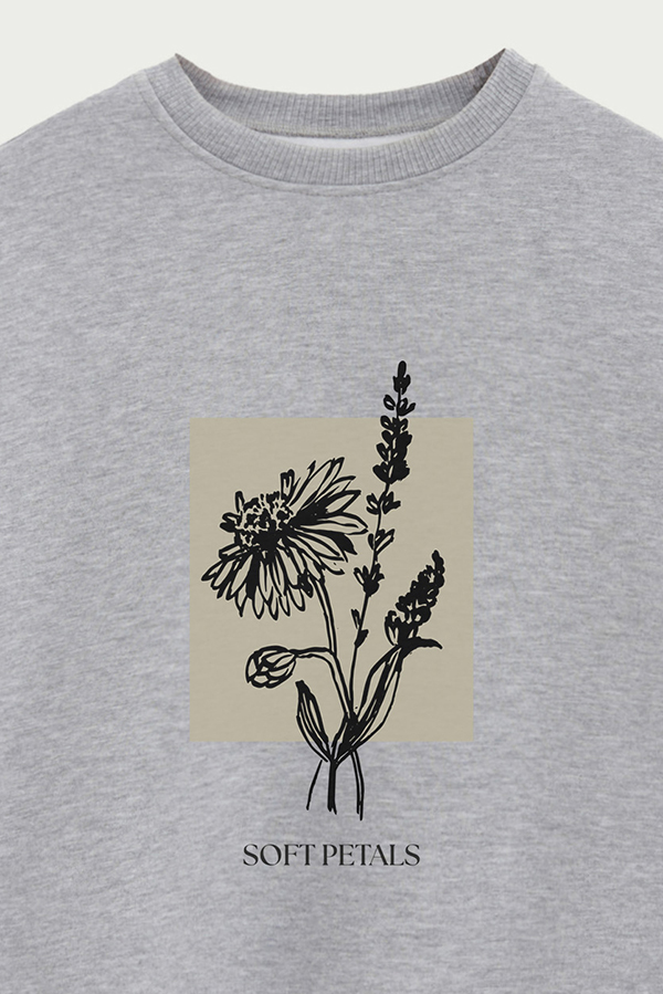 BUZO CREWNECK ESTAMPADO BT SOFT PETALS
