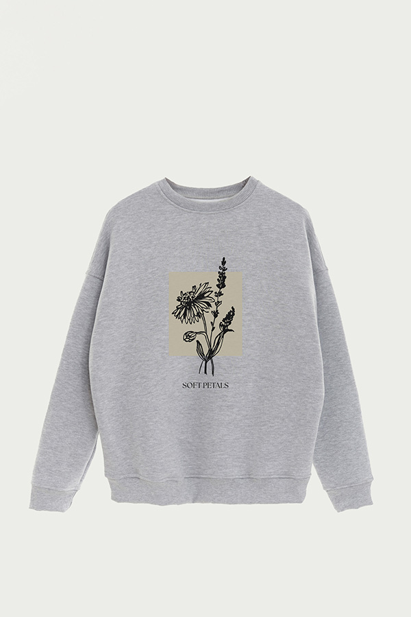 BUZO CREWNECK ESTAMPADO BT SOFT PETALS