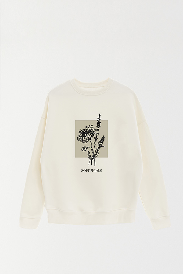 BUZO CREWNECK ESTAMPADO BT SOFT PETALS