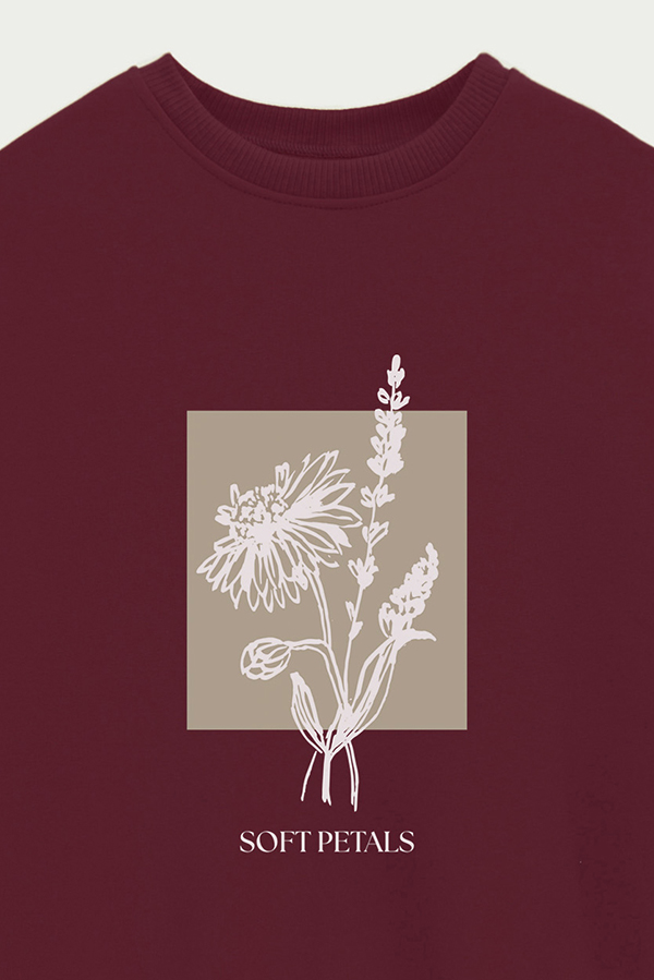 BUZO CREWNECK ESTAMPADO BT SOFT PETALS