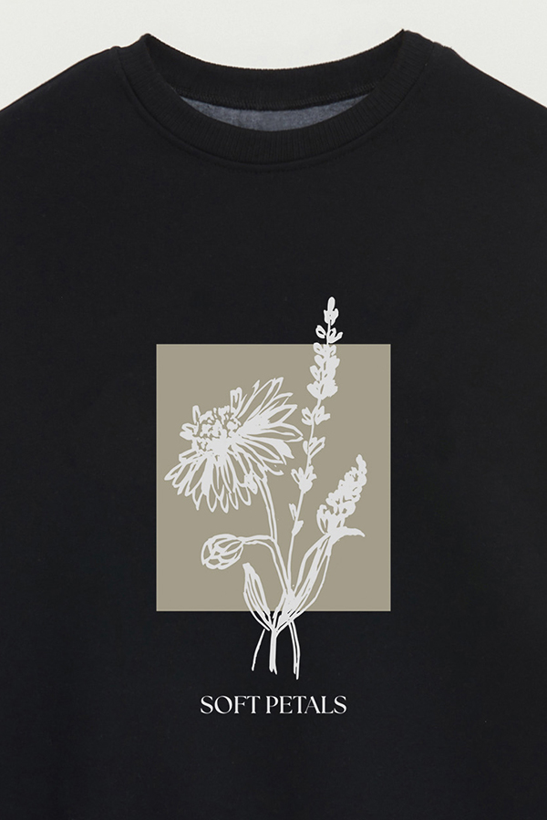 BUZO CREWNECK ESTAMPADO BT SOFT PETALS