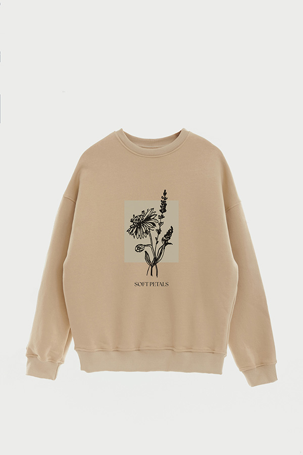 BUZO CREWNECK ESTAMPADO BT SOFT PETALS