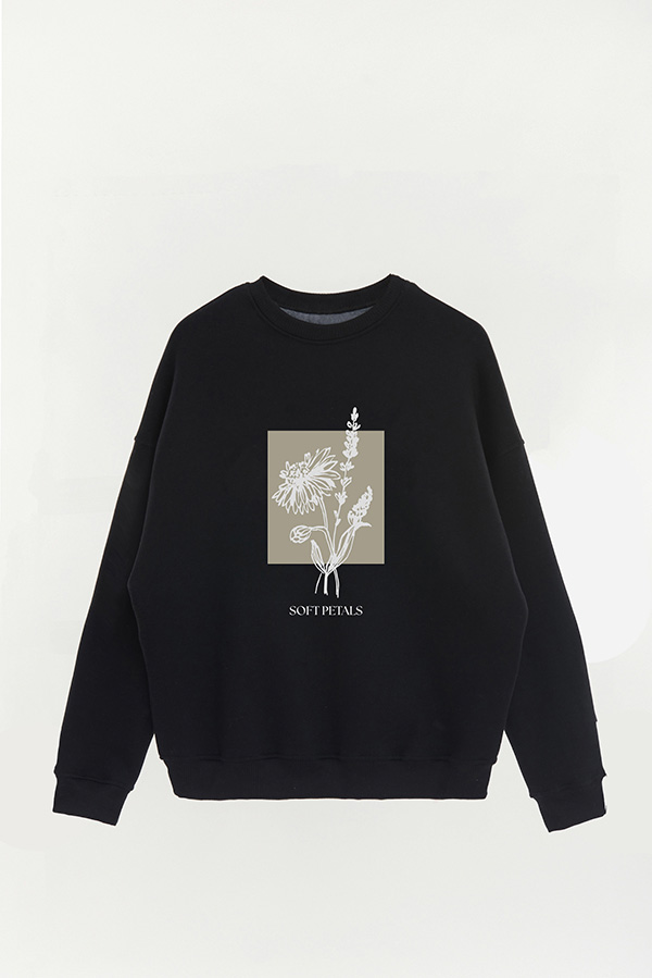 BUZO CREWNECK ESTAMPADO BT SOFT PETALS