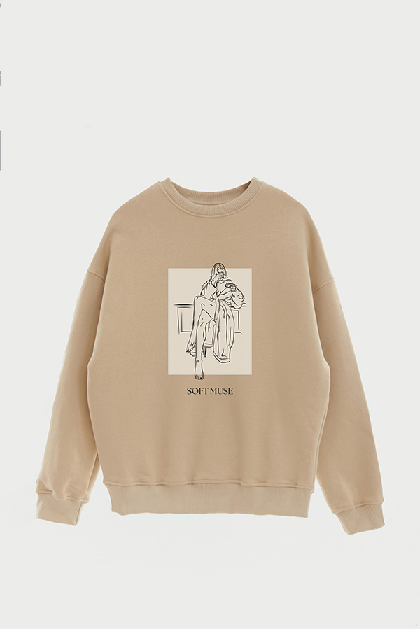 BUZO CREWNECK ESTAMPADO BT SOFT MUSE