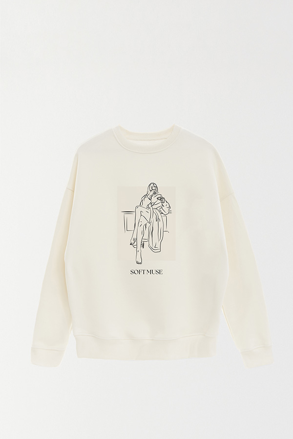 BUZO CREWNECK ESTAMPADO BT SOFT MUSE