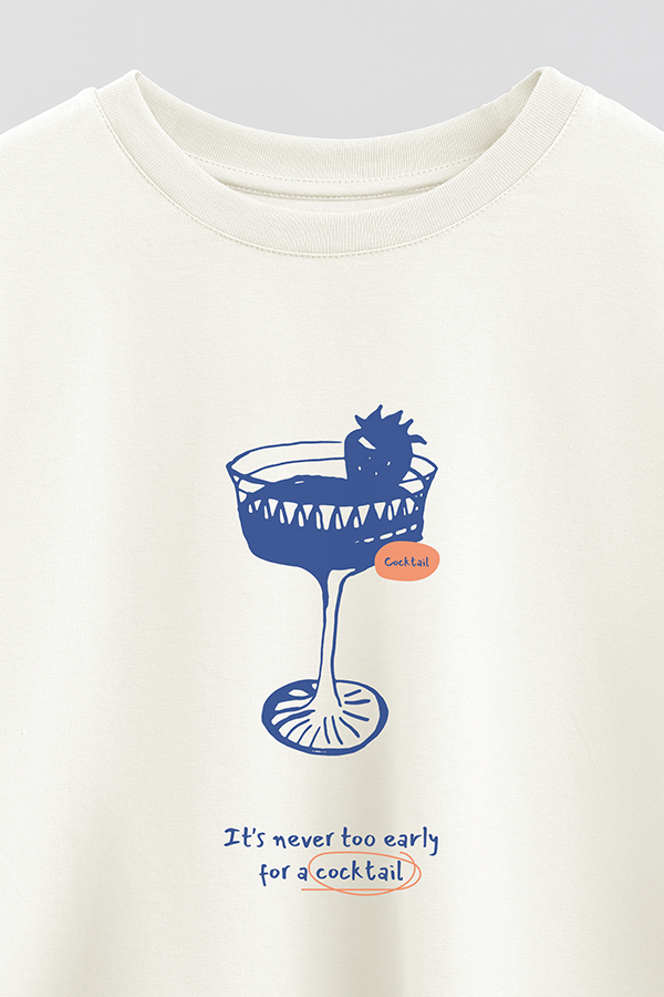 REMERA CROP ESTAMPADA ITALY I`TS NEVER TO EARLY