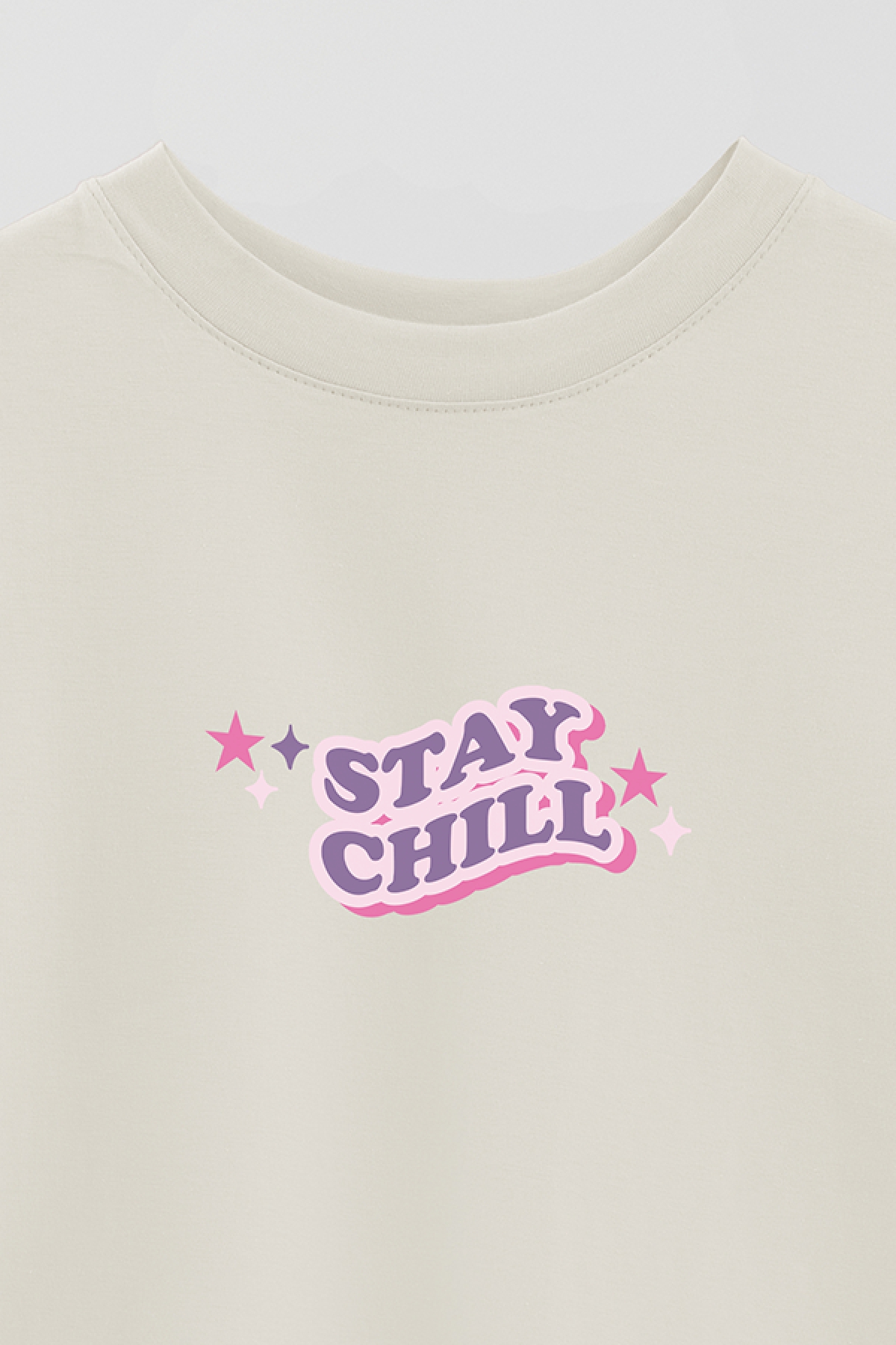 REMERA OVER ESTAMPADA LV2 STAY CHILL