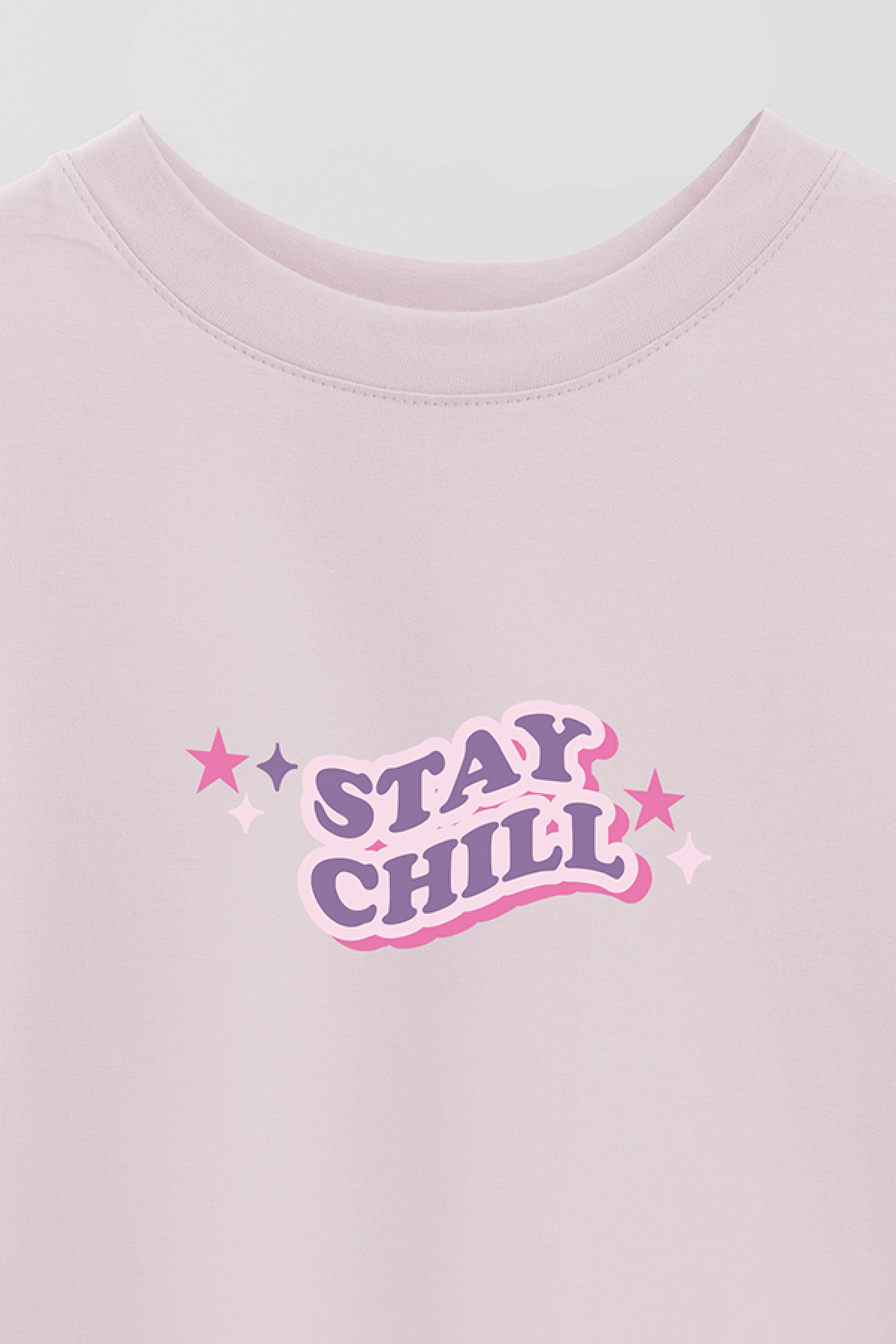 REMERA OVER ESTAMPADA LV2 STAY CHILL
