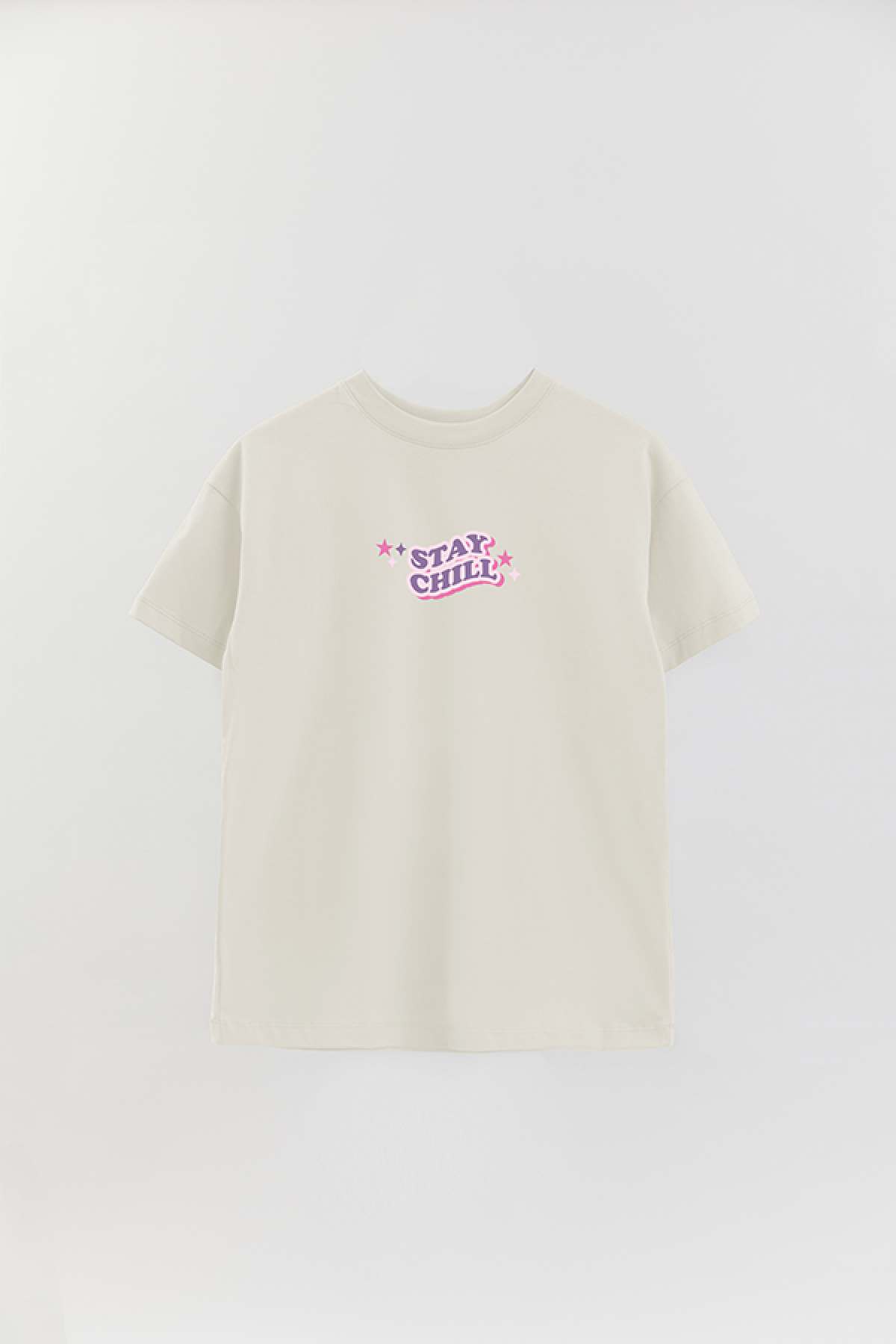 REMERA OVER ESTAMPADA LV2 STAY CHILL