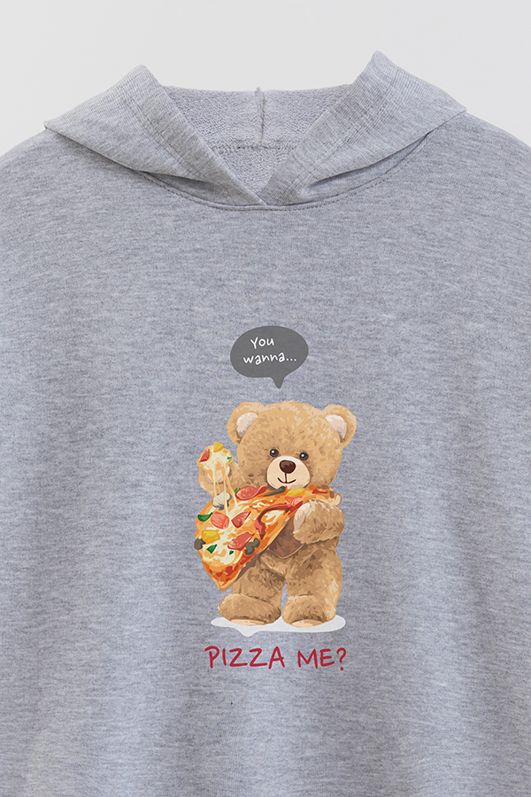 HOODIE RUSTICO KIDS TEDDY PIZZA ME