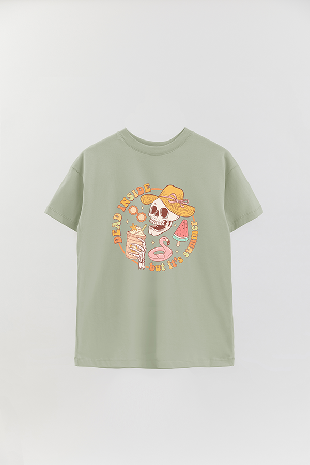 REMERA OVER ESTAMPADA RT DEAD INSIDE