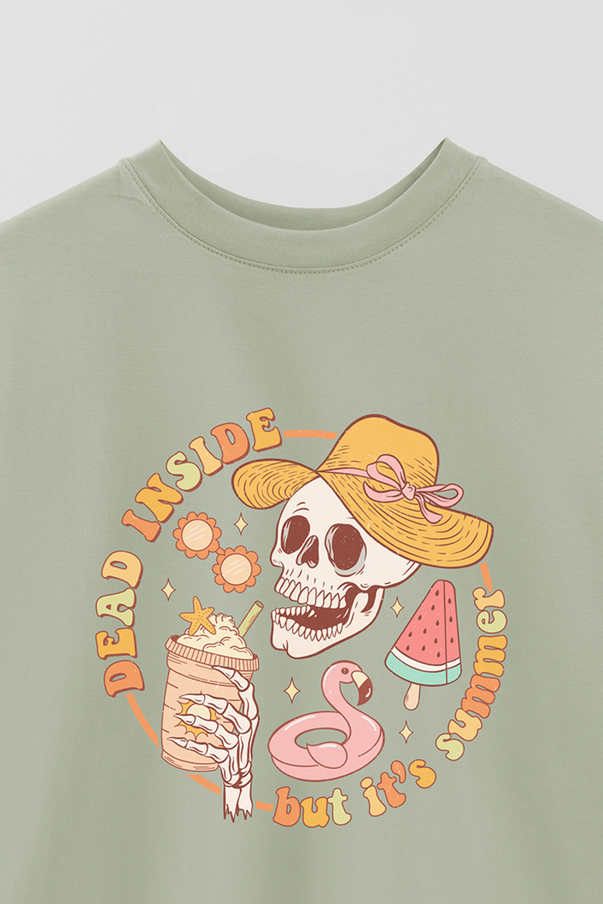 REMERA OVER ESTAMPADA RT DEAD INSIDE