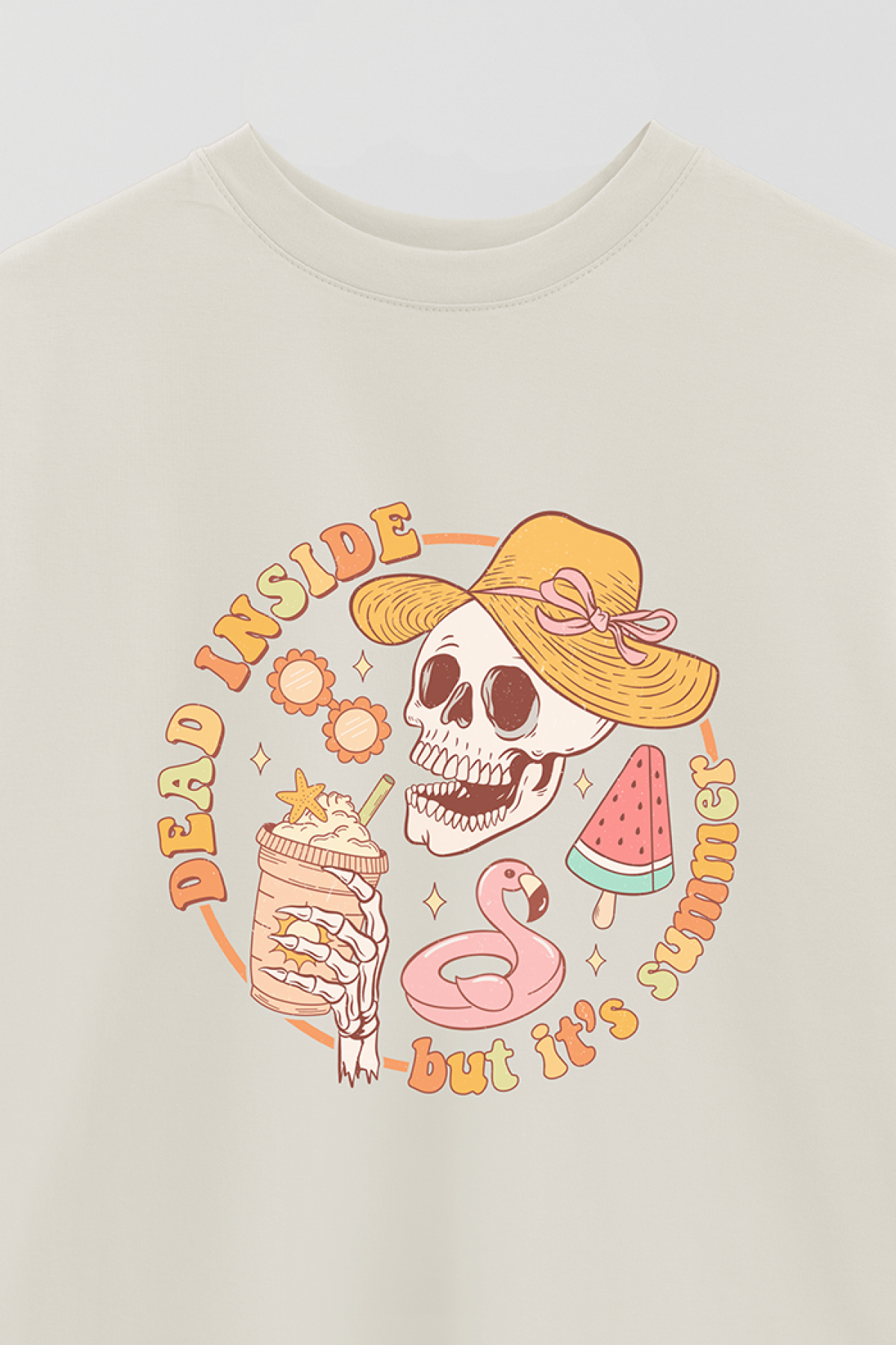 REMERA OVER ESTAMPADA RT DEAD INSIDE