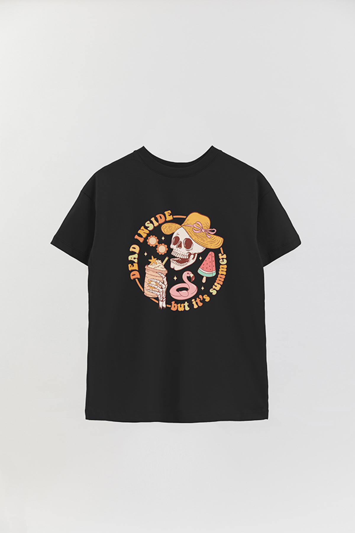 REMERA OVER ESTAMPADA RT DEAD INSIDE