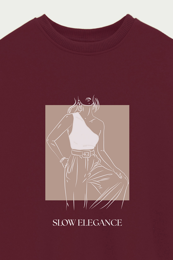 BUZO CREWNECK ESTAMPADO BT SLOW ELEGANCE