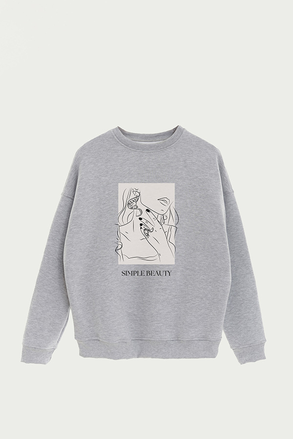 BUZO CREWNECK ESTAMPADO BT SIMPLE BEAUTY
