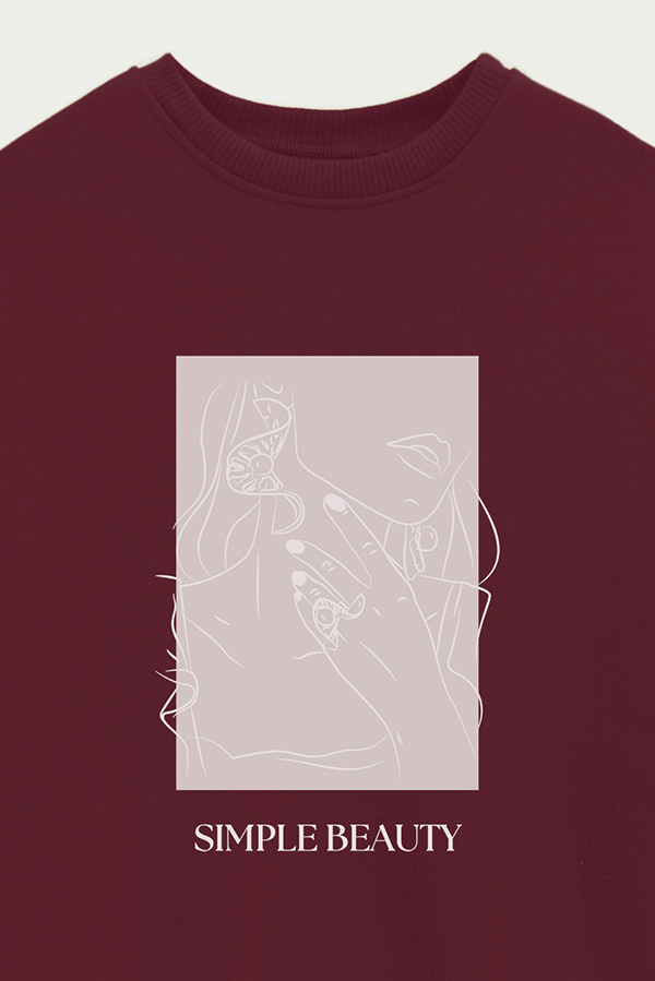 BUZO CREWNECK ESTAMPADO BT SIMPLE BEAUTY