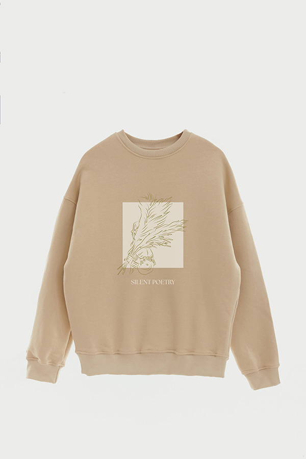 BUZO CREWNECK ESTAMPADO BT SILENT POETRY
