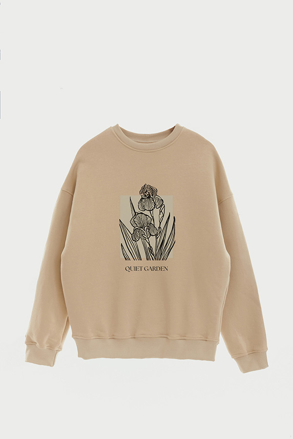 BUZO CREWNECK ESTAMPADO BT QUIET GARDEN
