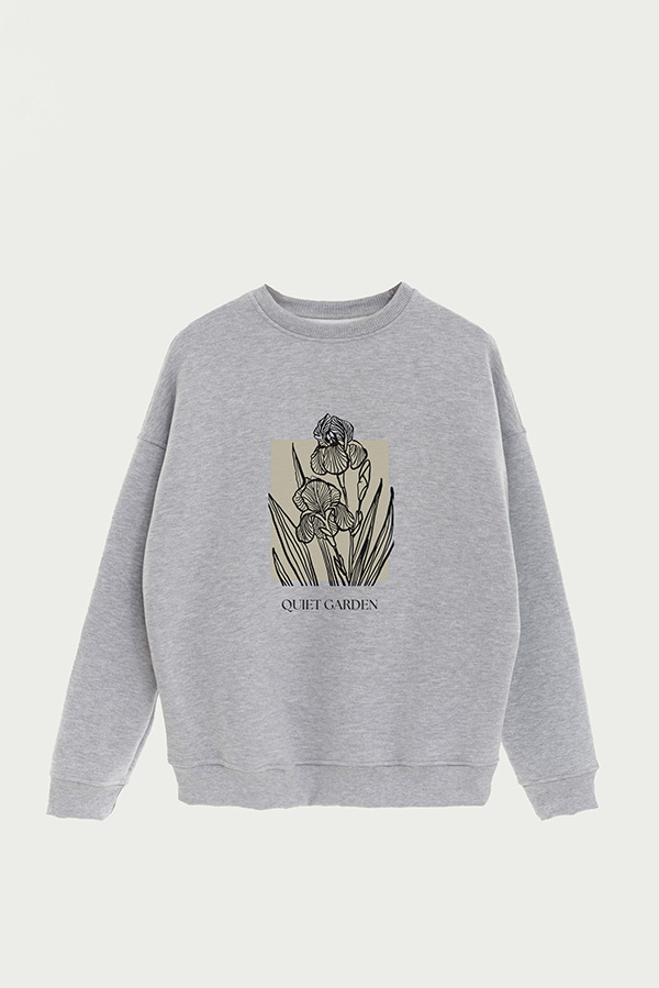 BUZO CREWNECK ESTAMPADO BT QUIET GARDEN