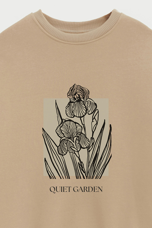BUZO CREWNECK ESTAMPADO BT QUIET GARDEN