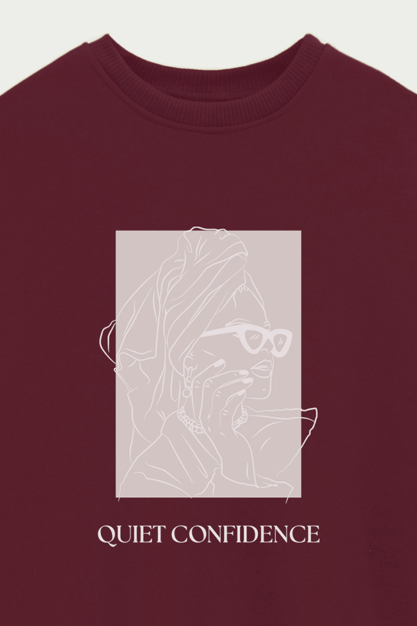 BUZO CREWNECK ESTAMPADO BT QUIET CONFIDENCE