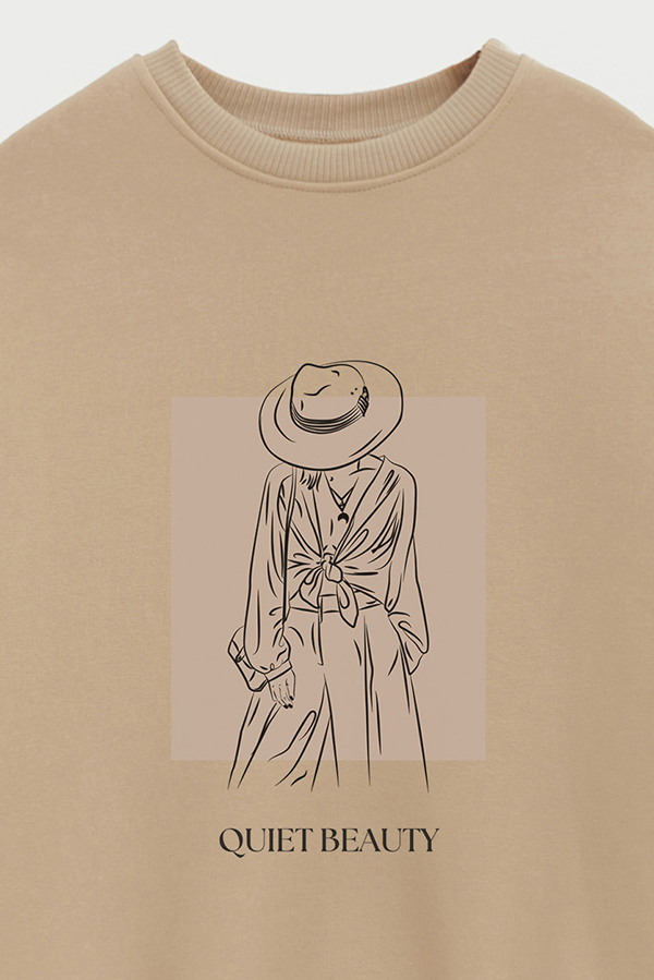 BUZO CREWNECK ESTAMPADO BT QUIET BEAUTY