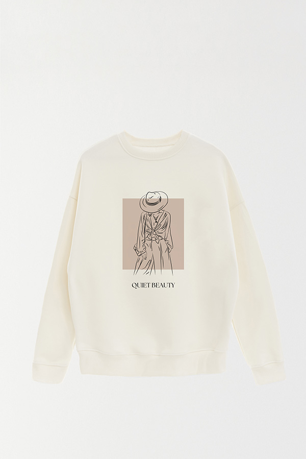 BUZO CREWNECK ESTAMPADO BT QUIET BEAUTY