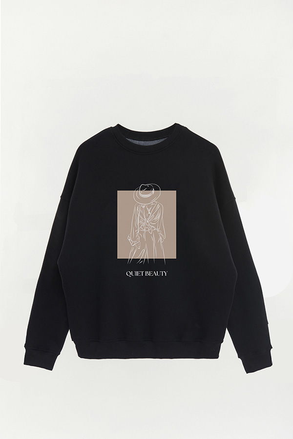 BUZO CREWNECK ESTAMPADO BT QUIET BEAUTY