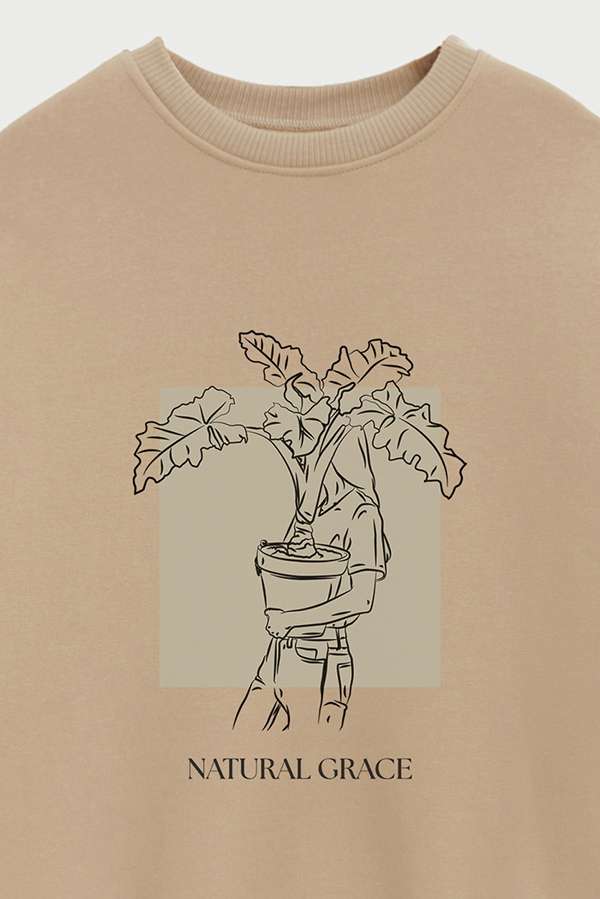 BUZO CREWNECK ESTAMPADO BT NATURAL GRACE