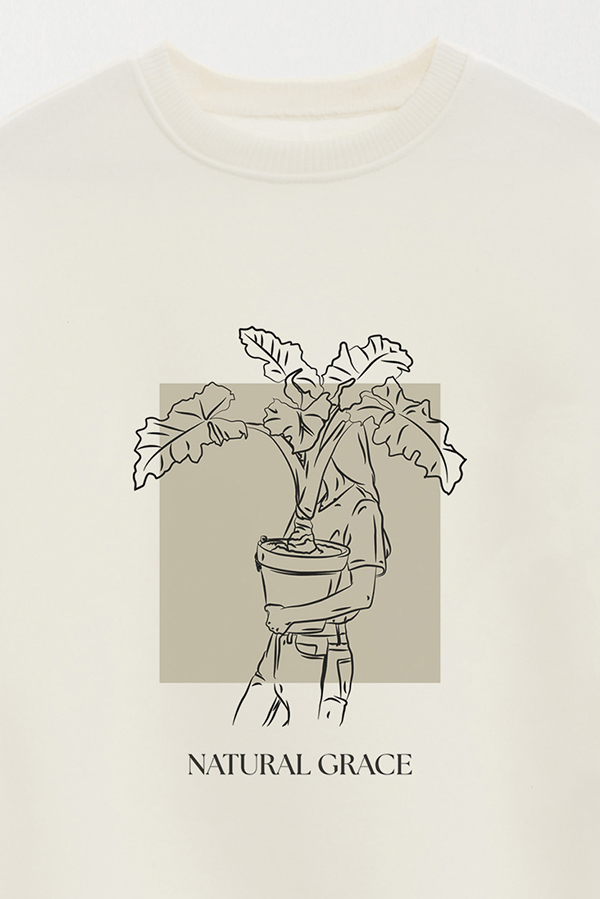 BUZO CREWNECK ESTAMPADO BT NATURAL GRACE