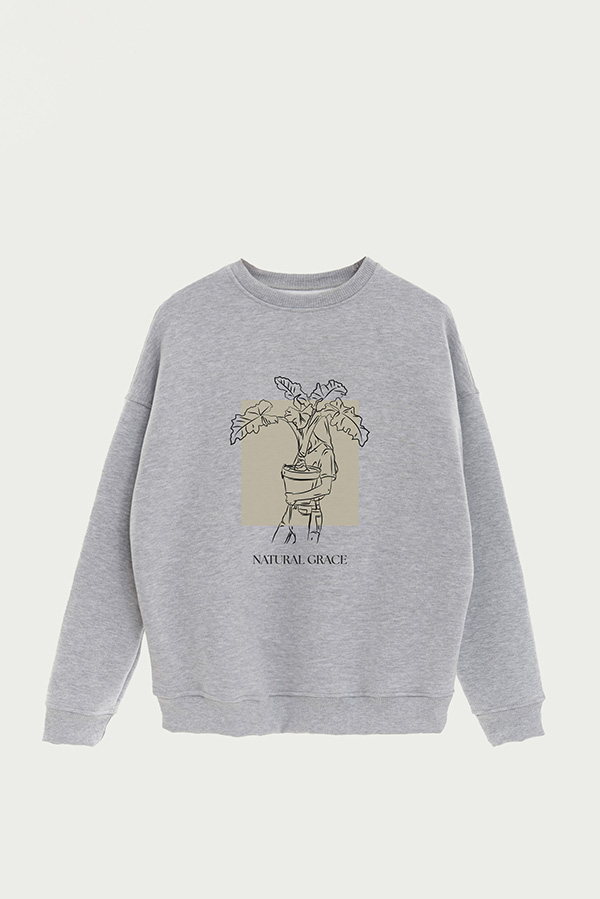 BUZO CREWNECK ESTAMPADO BT NATURAL GRACE