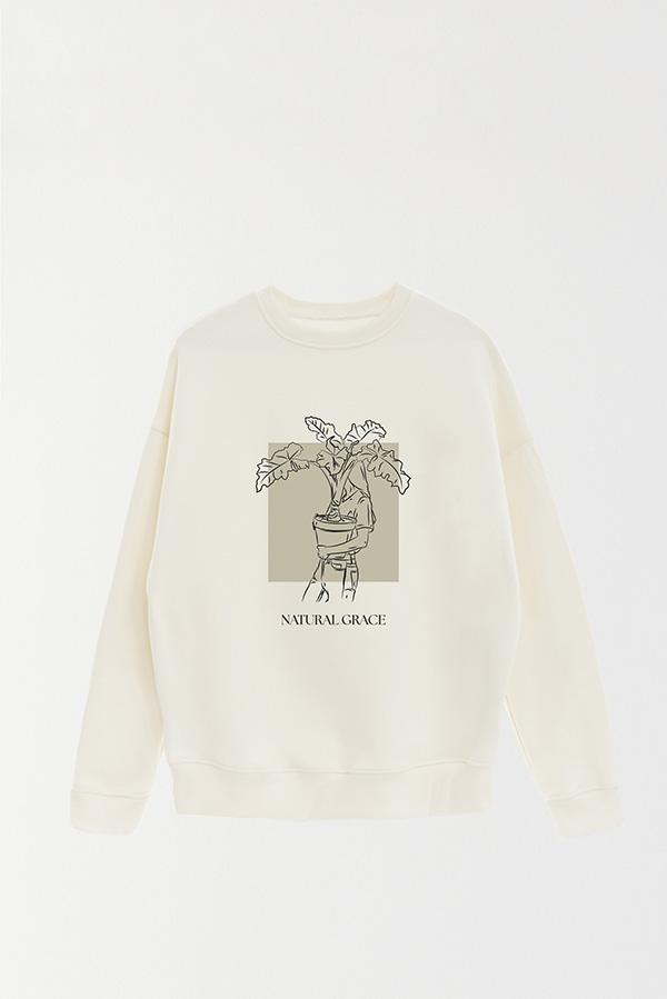 BUZO CREWNECK ESTAMPADO BT NATURAL GRACE