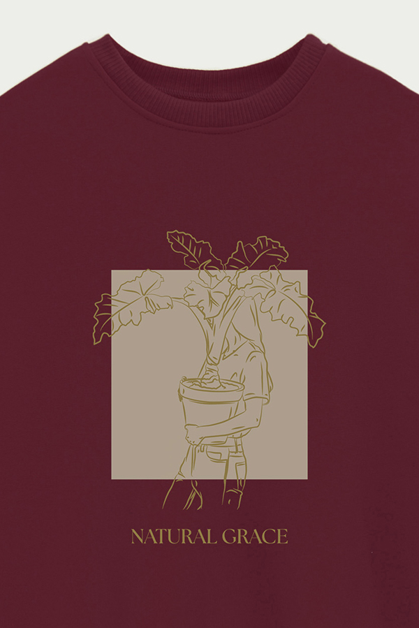 BUZO CREWNECK ESTAMPADO BT NATURAL GRACE