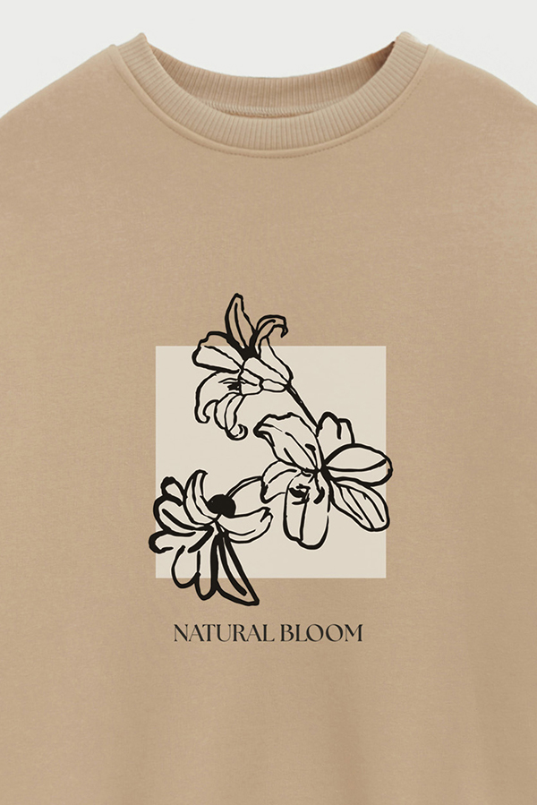 BUZO CREWNECK ESTAMPADO BT NATURAL BLOOM