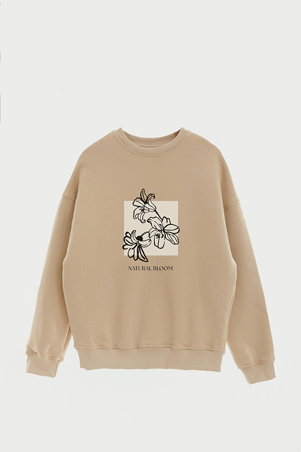 BUZO CREWNECK ESTAMPADO BT NATURAL BLOOM