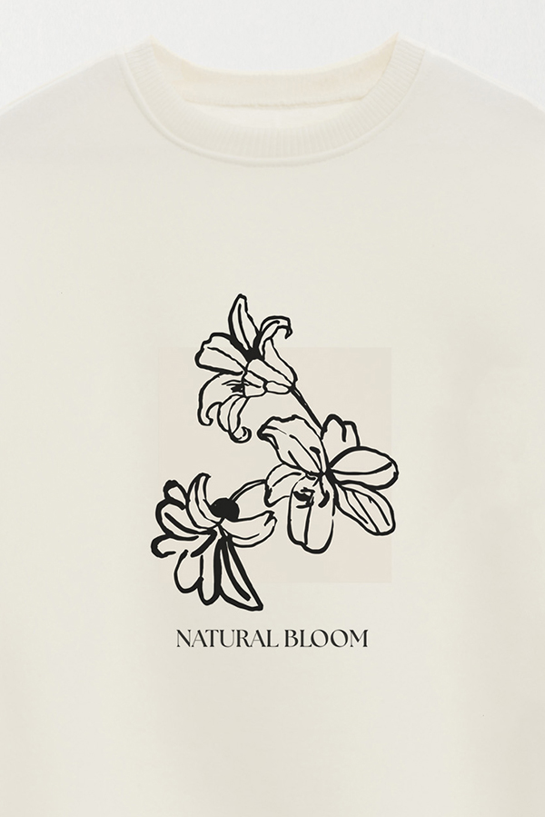 BUZO CREWNECK ESTAMPADO BT NATURAL BLOOM